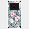 Retro Floral Glossy Metal Case Cover V2 For Vivo X80 5G