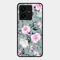 Retro Floral Glossy Metal Case Cover V2 For Vivo Y22