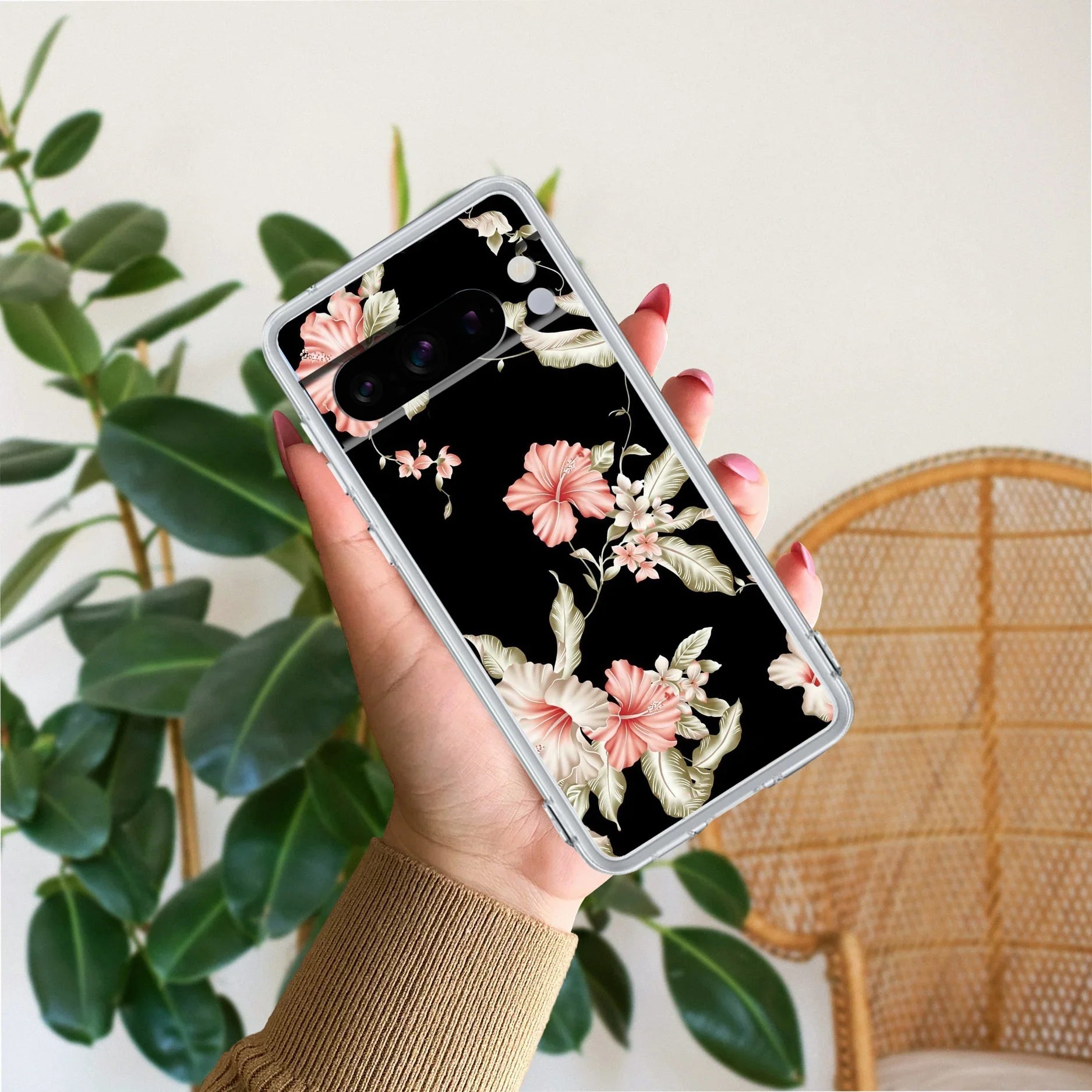Retro Floral Transparent Silicon Case For Google - ShopOnCliQ