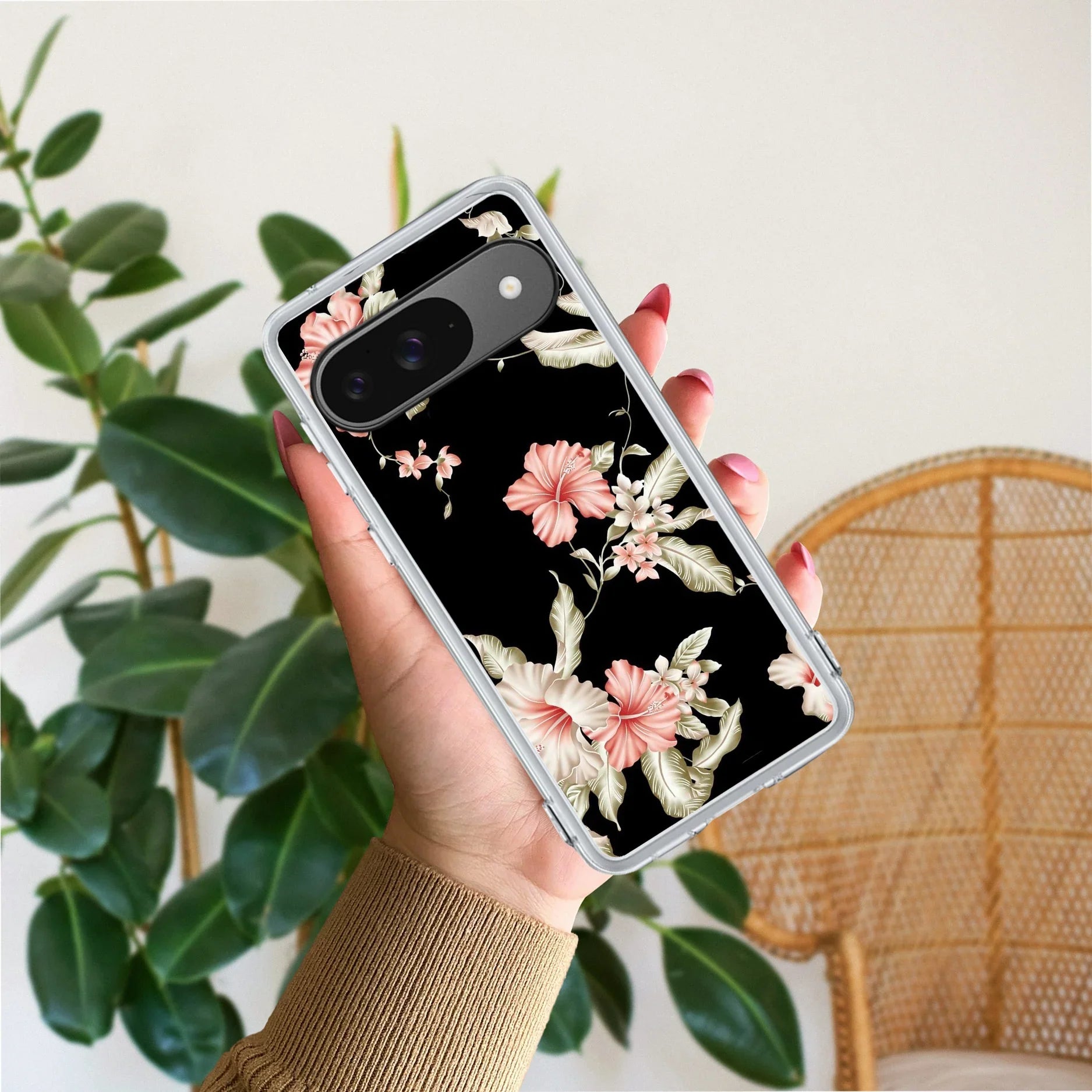 Retro Floral Transparent Silicon Case For Google - ShopOnCliQ