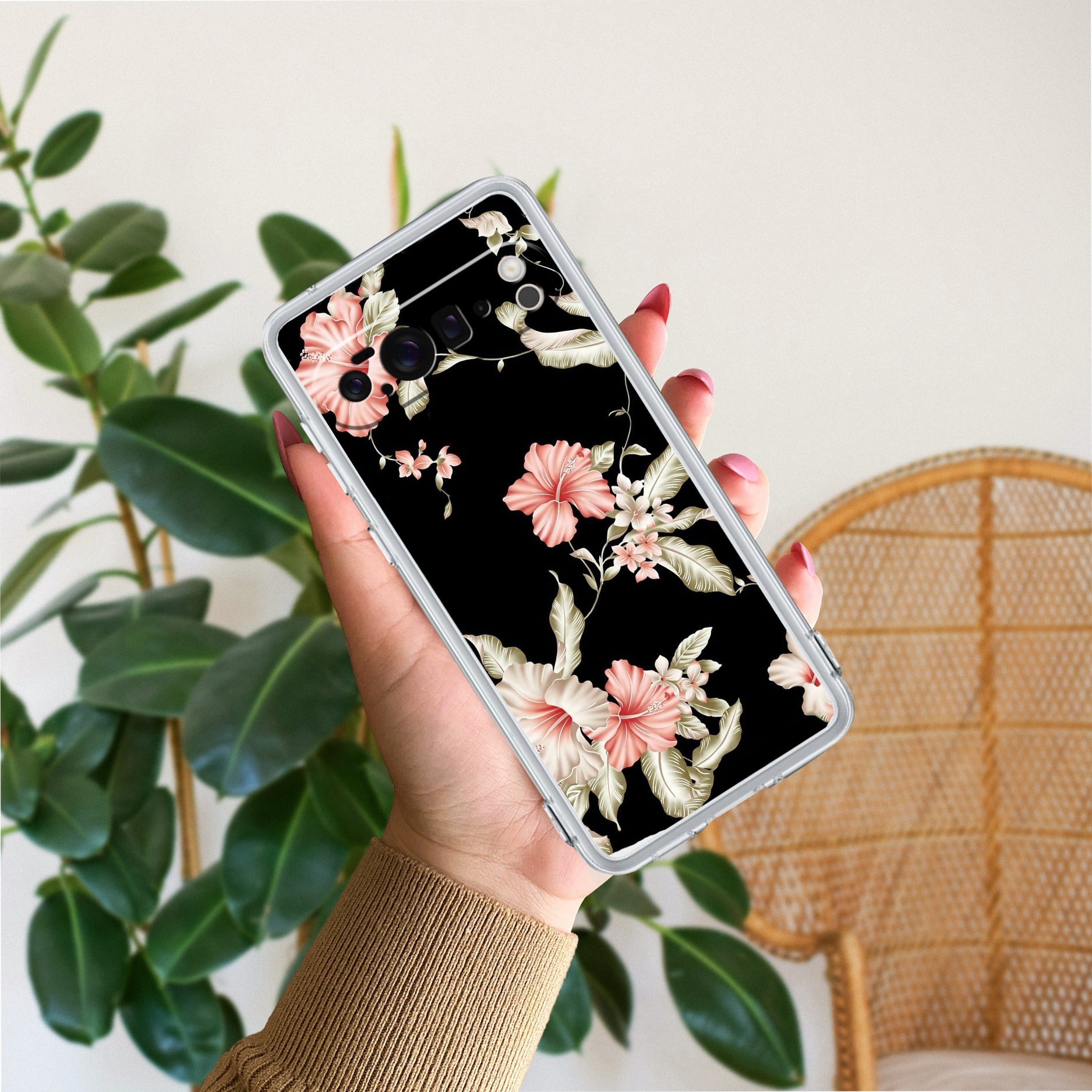 Retro Floral Transparent Silicon Case For Google - ShopOnCliQ