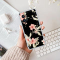 Retro Floral Transparent Silicon Case For iQOO Neo 7 Pro 5G