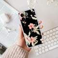 Retro Floral Transparent Silicon Case For iQOO Z7 Pro 5G