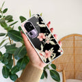 Retro Floral Transparent Silicon Case For Oppo Reno 7 5G