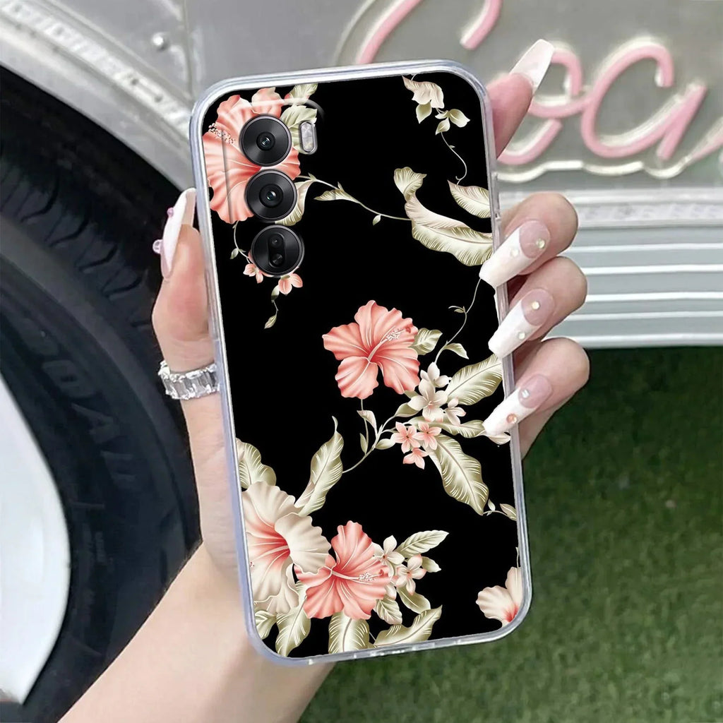 Retro Floral Anti Yellow Case For Oppo Reno 12 Pro 5G