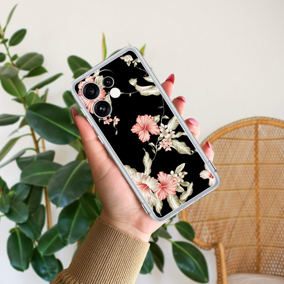 Retro Floral Anti Yellow Case For Oppo Reno 16 5G