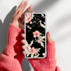 Retro Floral Transparent Silicon Case For Realme P1 Pro 5G