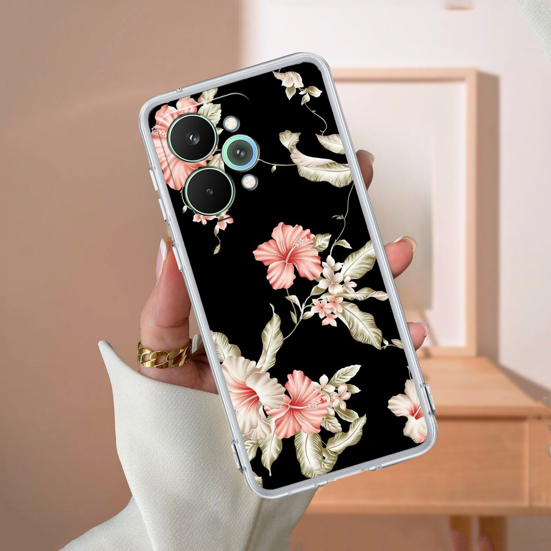 Retro Floral Anti Yellow Case For Realme 15 Pro 5G