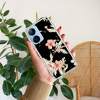 Retro Floral Transparent Silicon Case For Realme C55