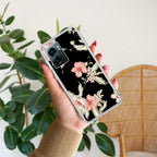 Retro Floral Transparent Silicon Case For Realme Narzo 50 5G
