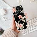 Retro Floral Transparent Silicon Case For Realme P3 Pro 5G