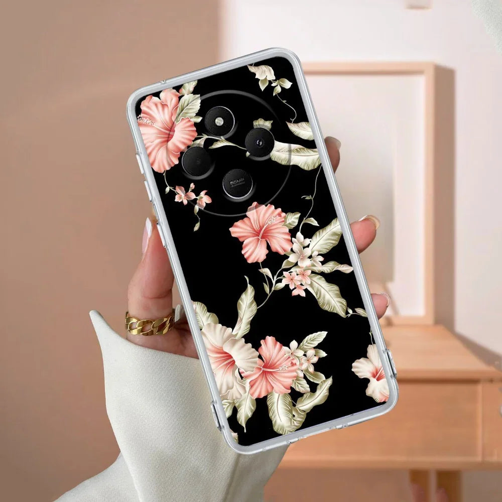 Retro Floral Transparent Silicon Case For Redmi/Xiaomi - ShopOnCliQ
