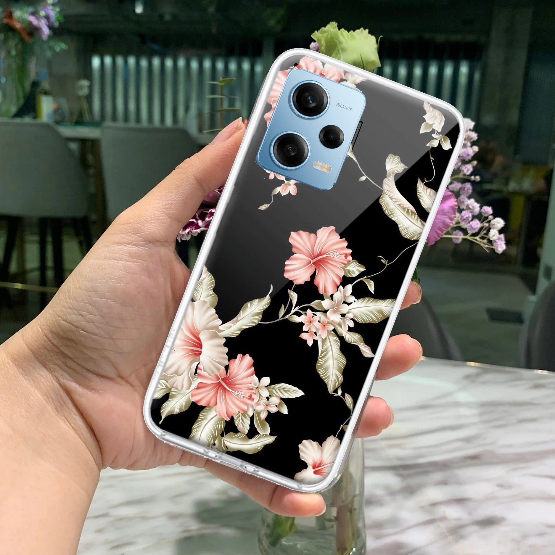 Retro Floral Transparent Silicon Case For Redmi/Xiaomi