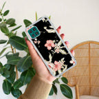 Retro Floral Transparent Silicon Case For Samsung Galaxy A12 / M12 / F12