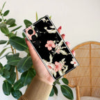 Retro Floral Transparent Silicon Case For Samsung Galaxy A12 / M12 / F12