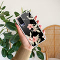 Retro Floral Transparent Silicon Case For Vivo Y20s/Vivo Y20A/Vivo Y20G/Vivo Y20i / Vivo Y20T / Vivo Y20