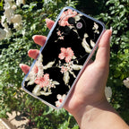 Retro Floral Transparent Silicon Case For Vivo