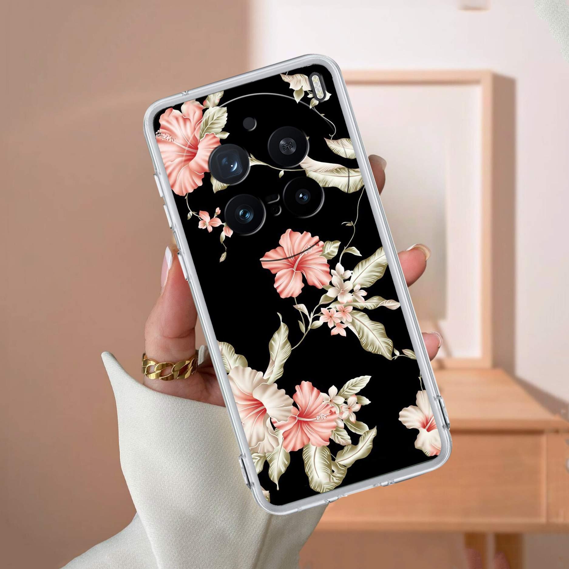 Retro Floral Anti Yellow Case For Vivo X200 Pro 5G