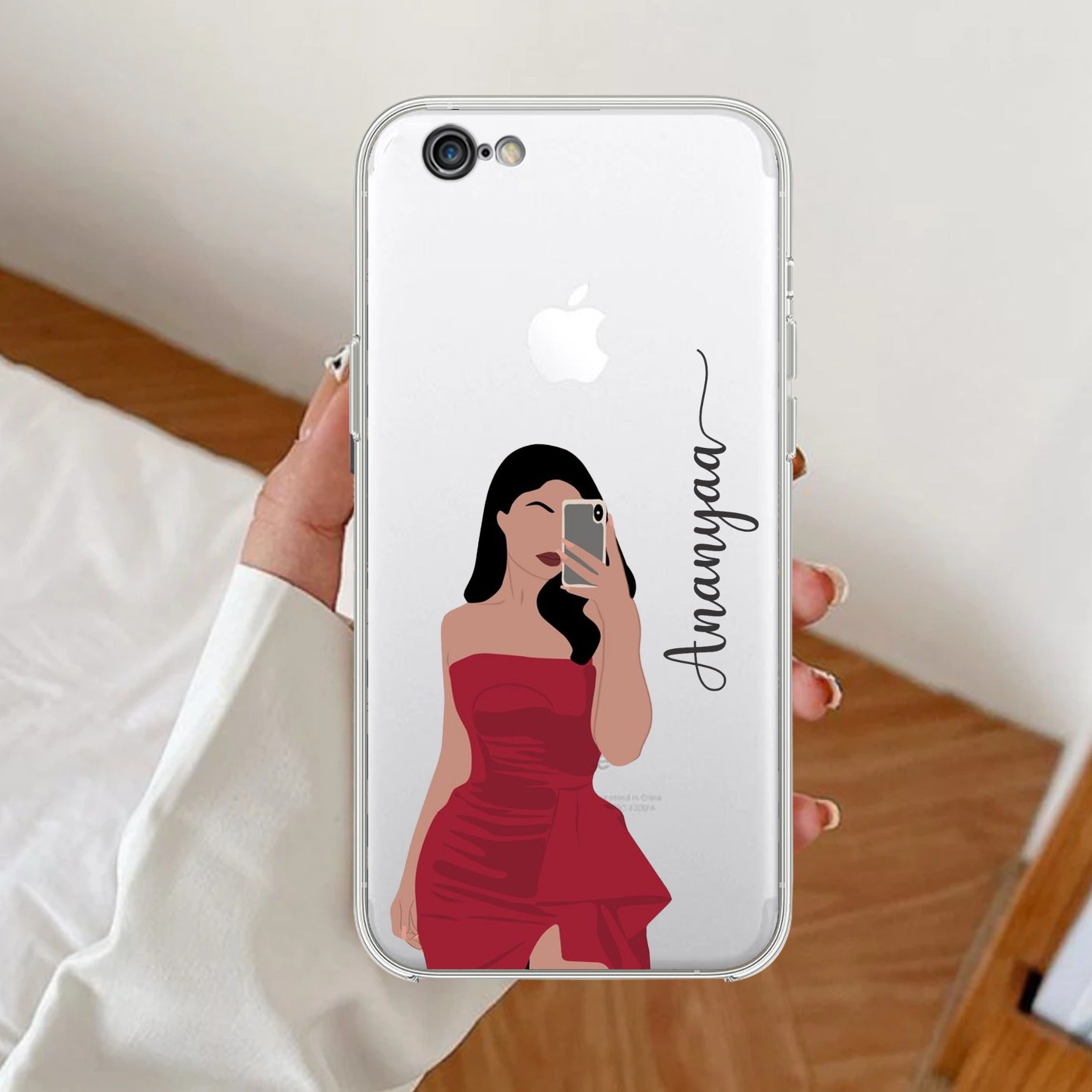 Scarlet Selfie Customize Transparent Silicon Case For iPhone