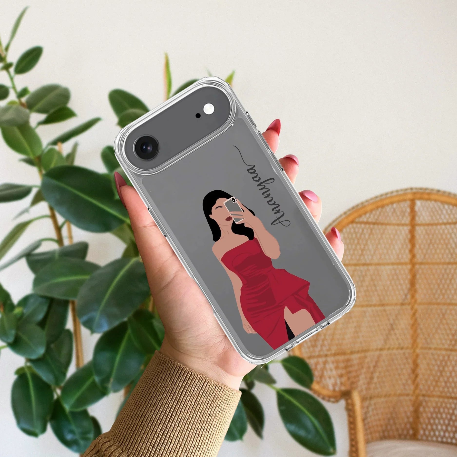 Scarlet Selfie Customize Transparent Silicon Case For iPhone - ShopOnCliQ