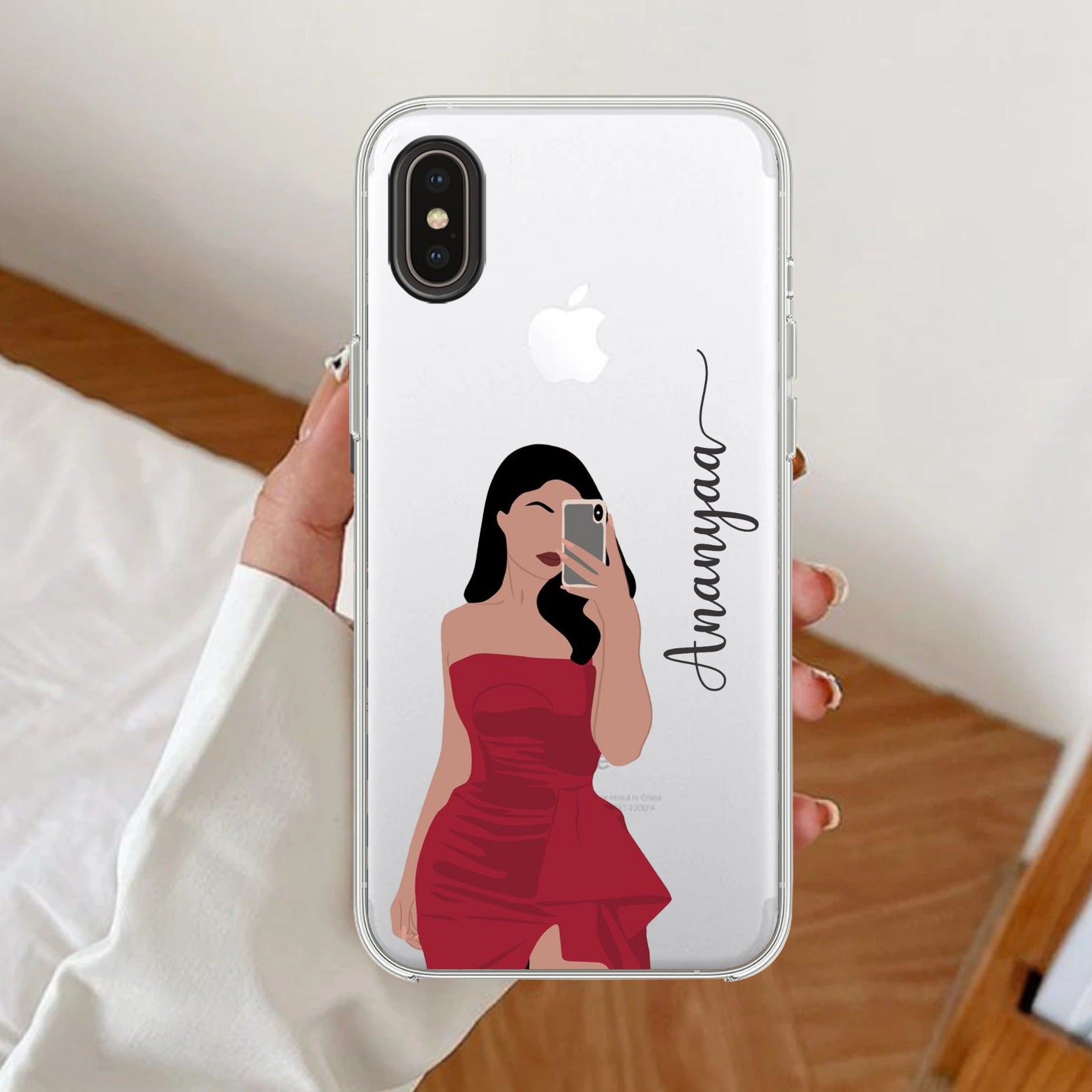 Scarlet Selfie Customize Transparent Silicon Case For iPhone