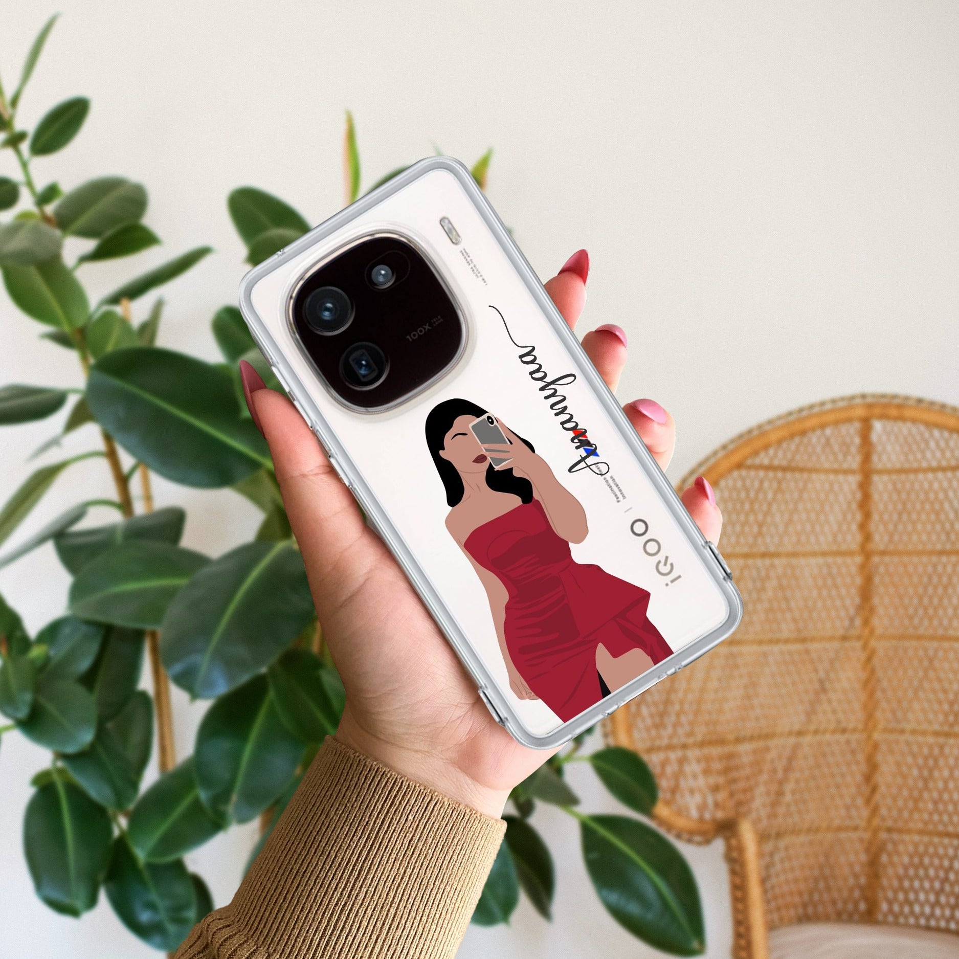Scarlet Selfie Customize Transparent Silicon Case For iQOO - ShopOnCliQ