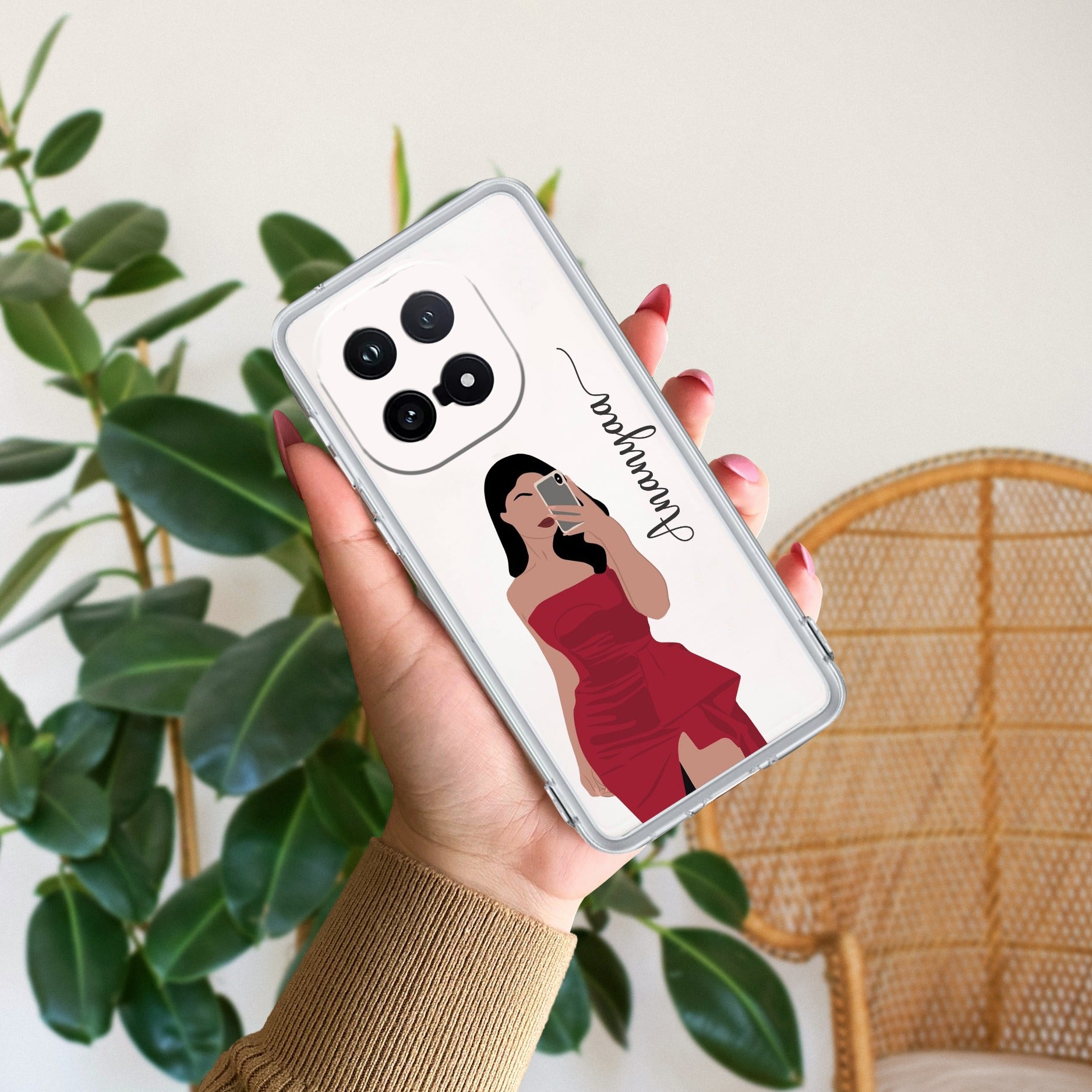 Scarlet Selfie Customize Transparent Silicon Case For iQOO - ShopOnCliQ