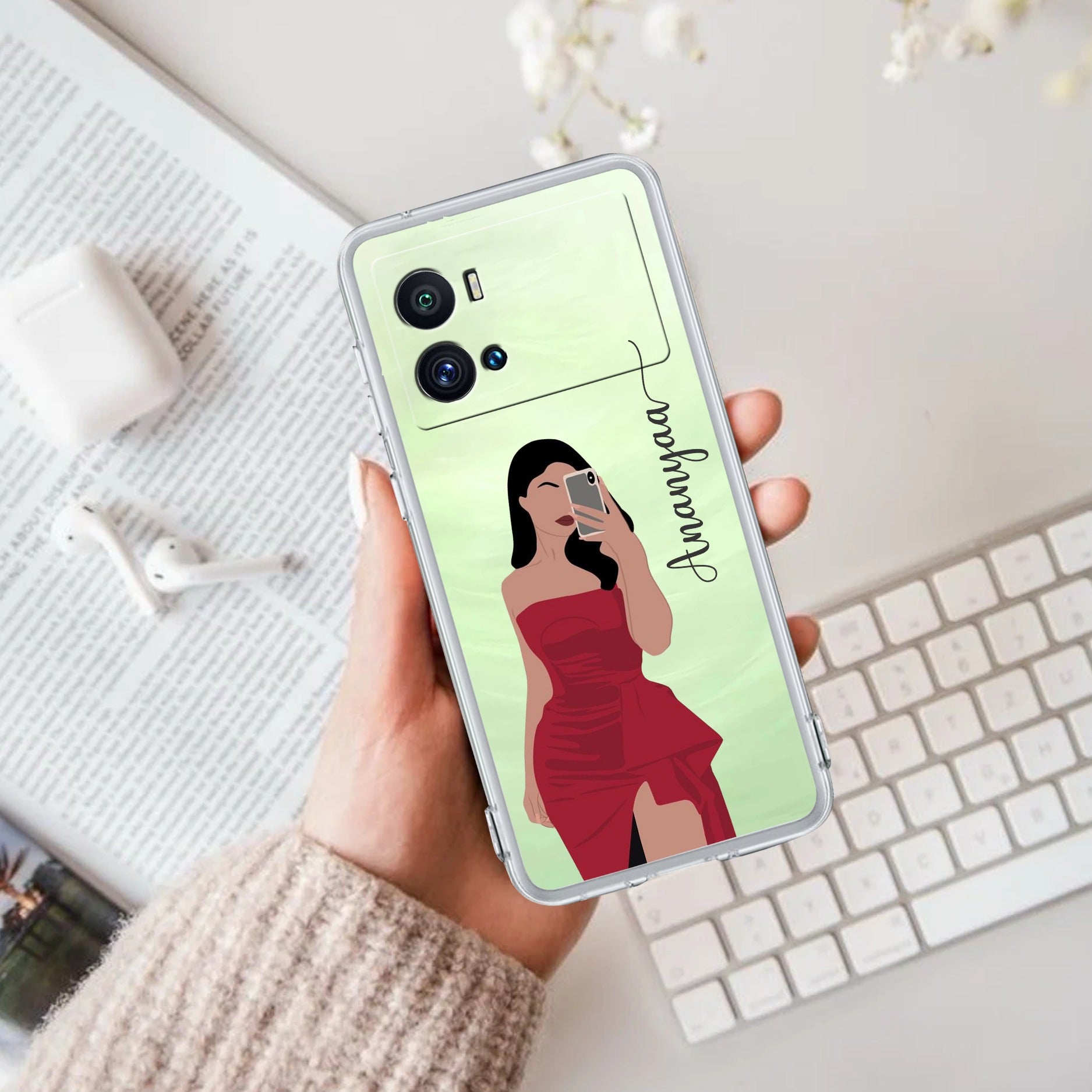Scarlet Selfie Customize Transparent Silicon Case For iQOO Neo 7 Pro 5G