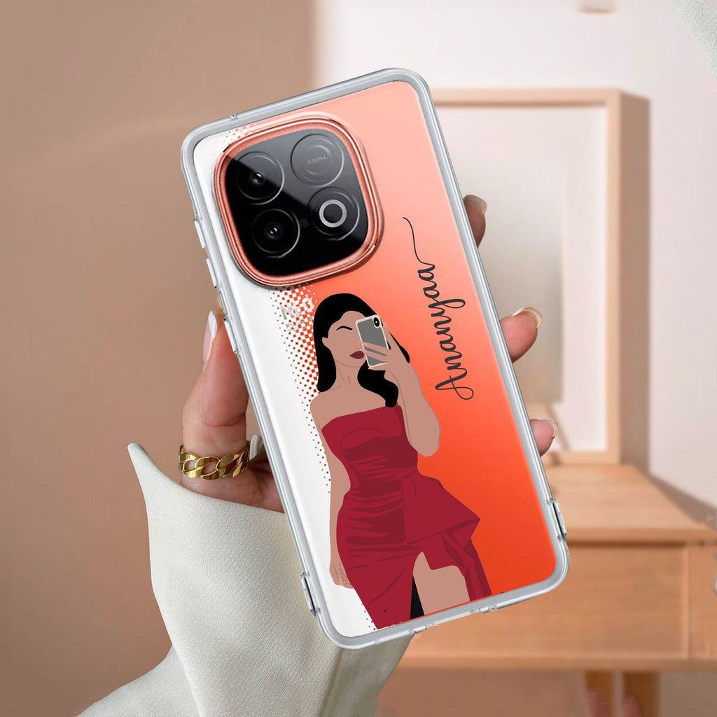 Scarlet Selfie Customize Transparent Silicon Case For iQOO Neo 10 5G