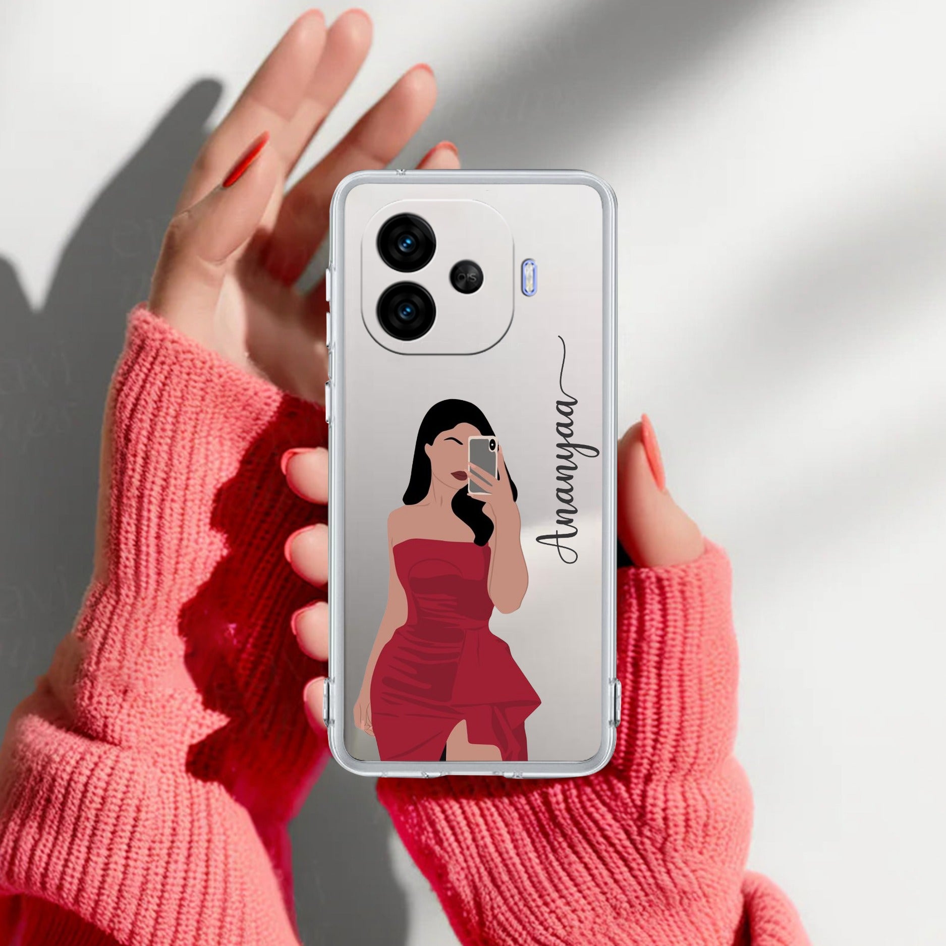 Scarlet Selfie Customize Transparent Silicon Case For iQOO Neo 10R 5G