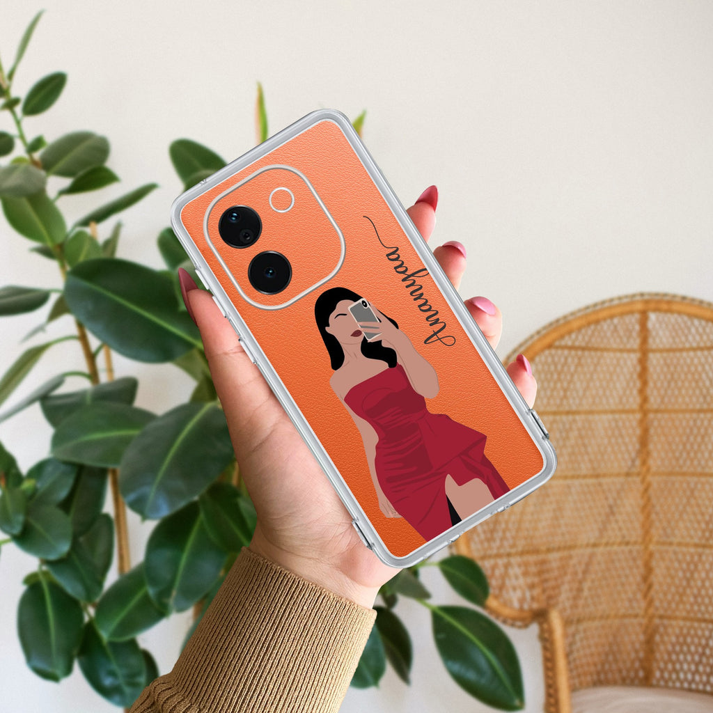 Scarlet Selfie Customize Anti Yellow Case For Vivo T3 Pro 5G