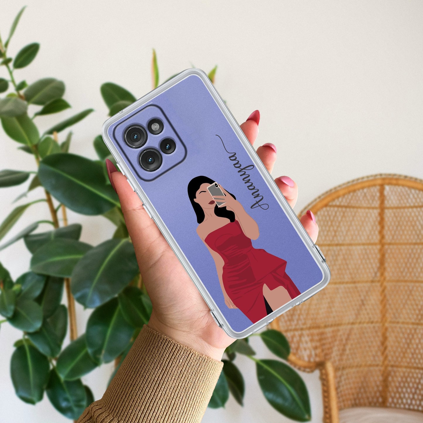 Scarlet Selfie Customize Transparent Silicon Case For Motorola