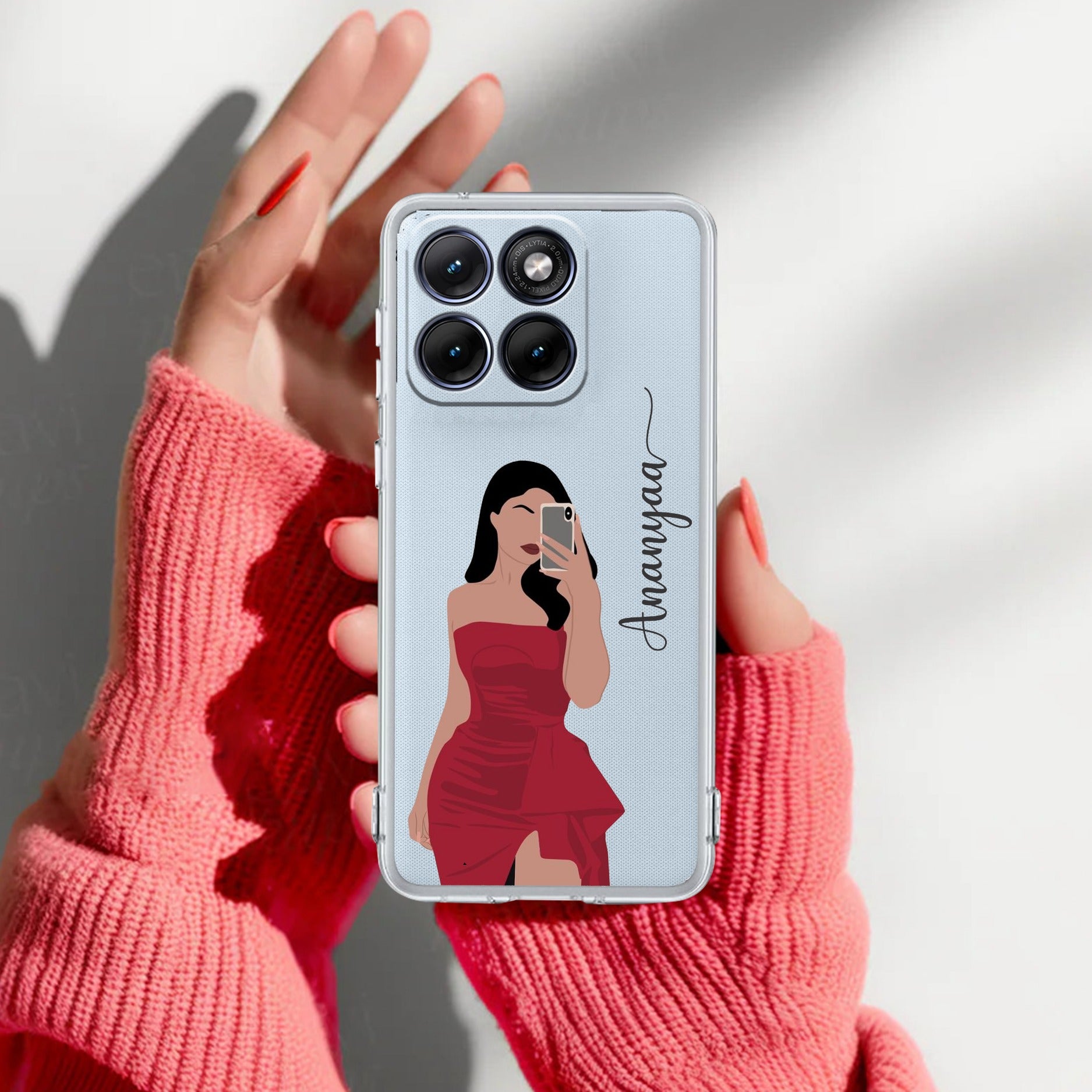 Scarlet Selfie Customize Anti Yellow Case For Motorola G67 Power 5G