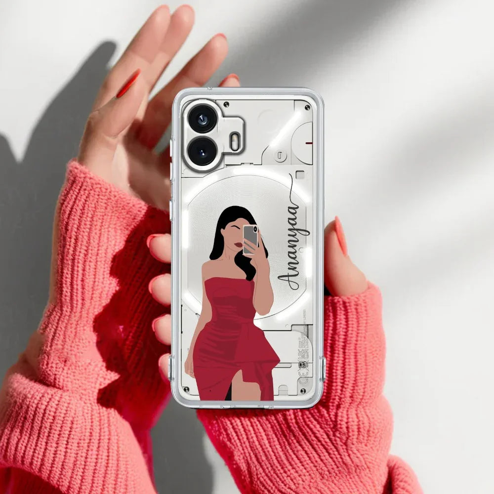 Scarlet Selfie Customize Transparent Silicon Case For Nothing - ShopOnCliQ