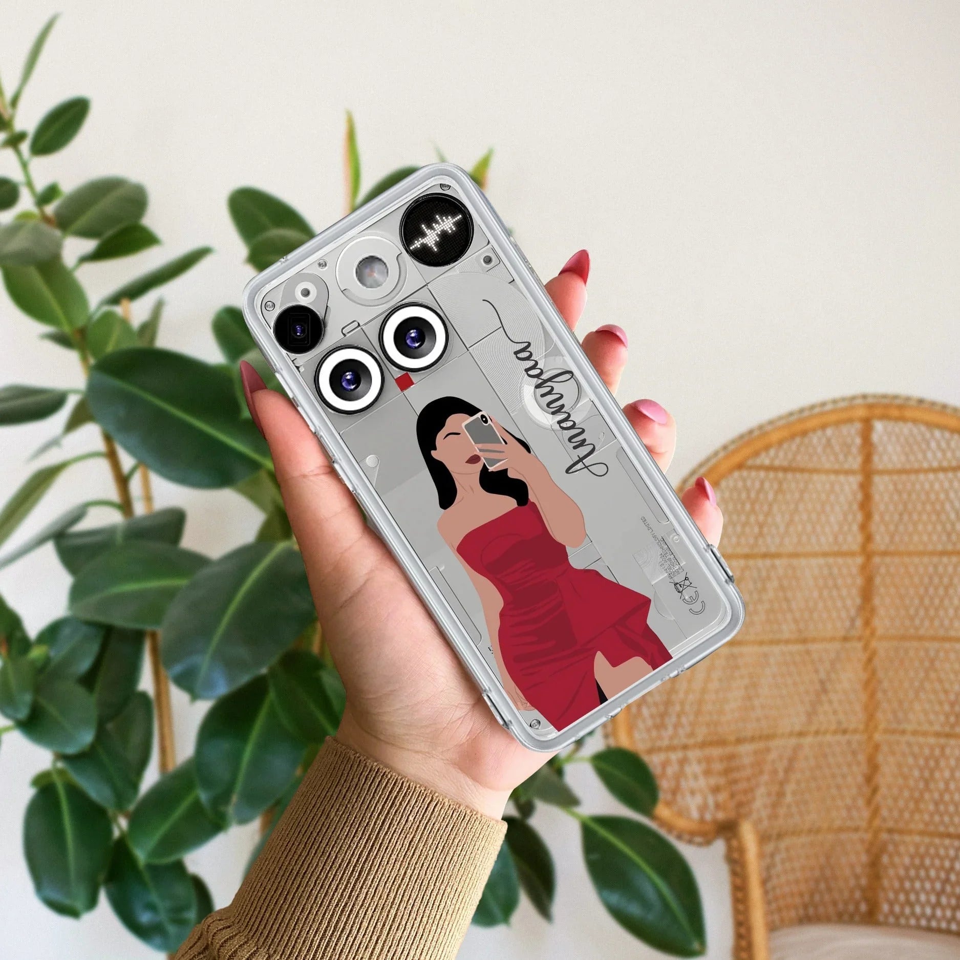 Scarlet Selfie Customize Transparent Silicon Case For Nothing - ShopOnCliQ