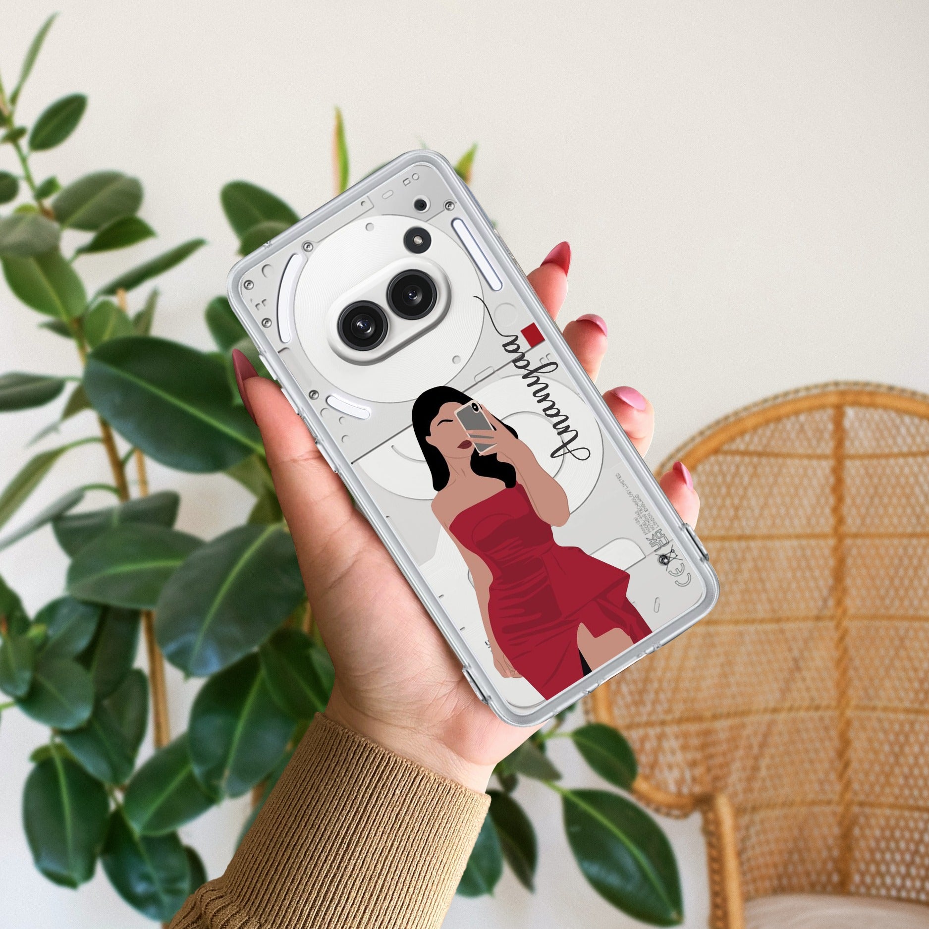 Scarlet Selfie Customize Transparent Silicon Case For Nothing Phone 2a 5G
