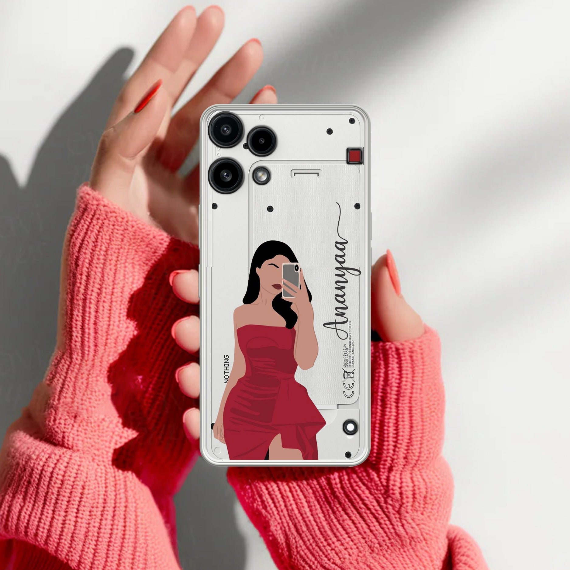 Scarlet Selfie Customize Transparent Silicon Case For Nothing