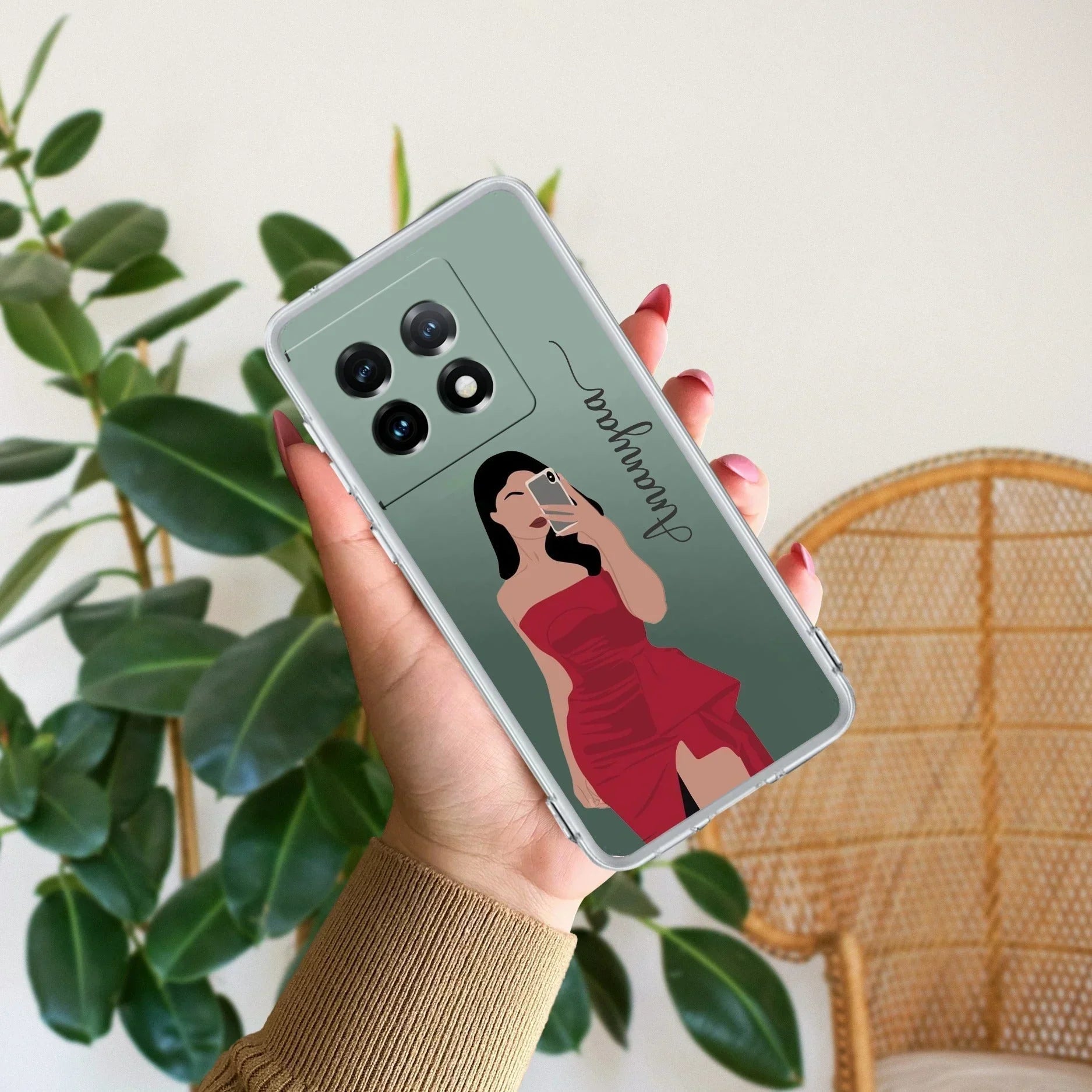 Scarlet Selfie Customize Transparent Silicon Case For OnePlus Nord 2 5G