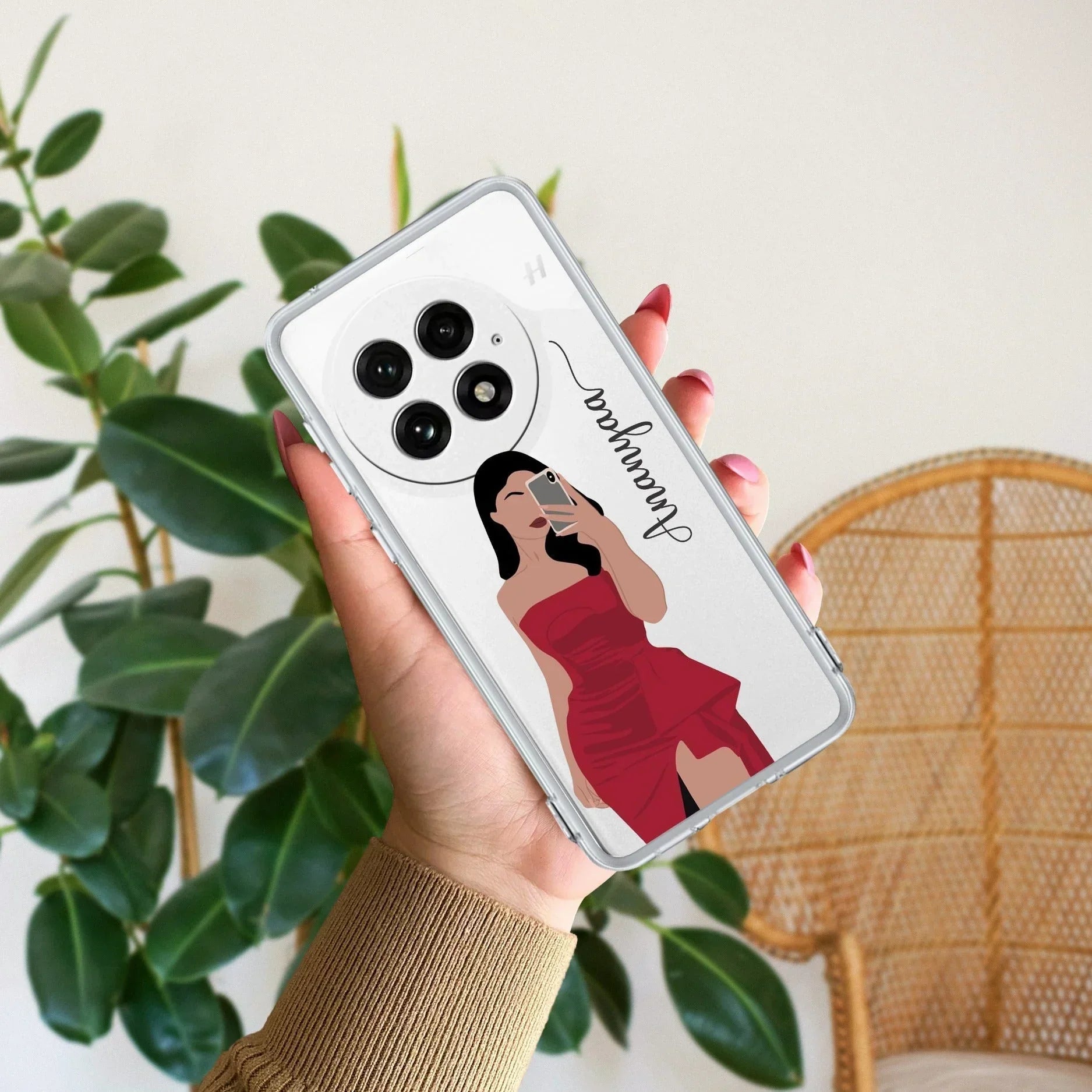 Scarlet Selfie Customize Transparent Silicon Case For OnePlus