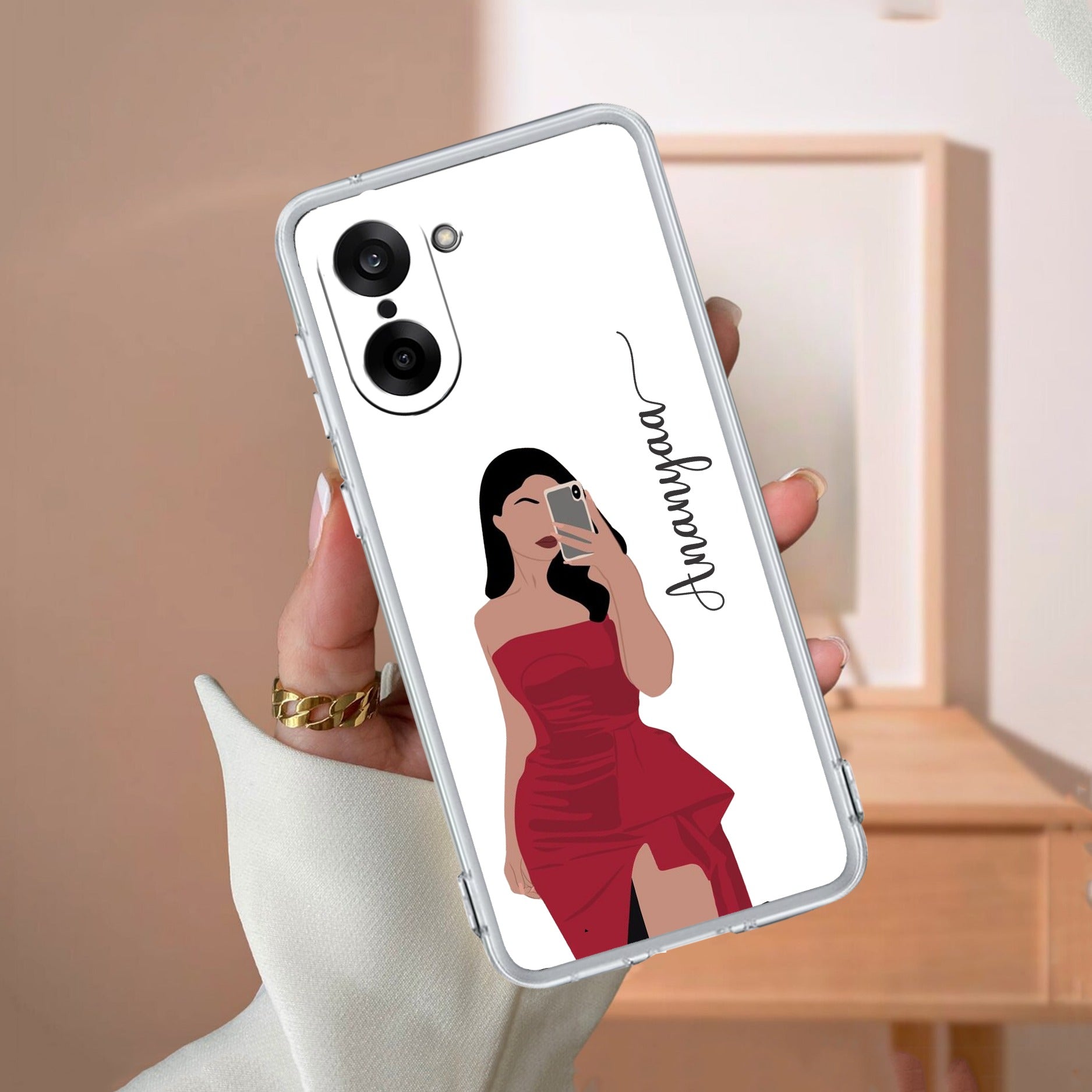 Scarlet Selfie Customize Transparent Silicon Case For OnePlus