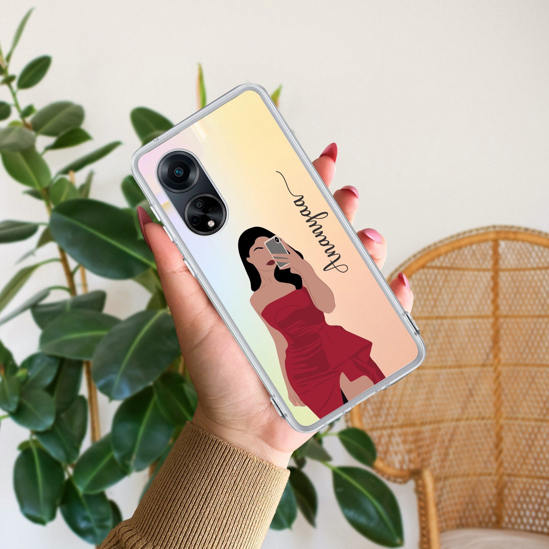 Scarlet Selfie Customize Anti Yellow Case For Oppo F23 5G