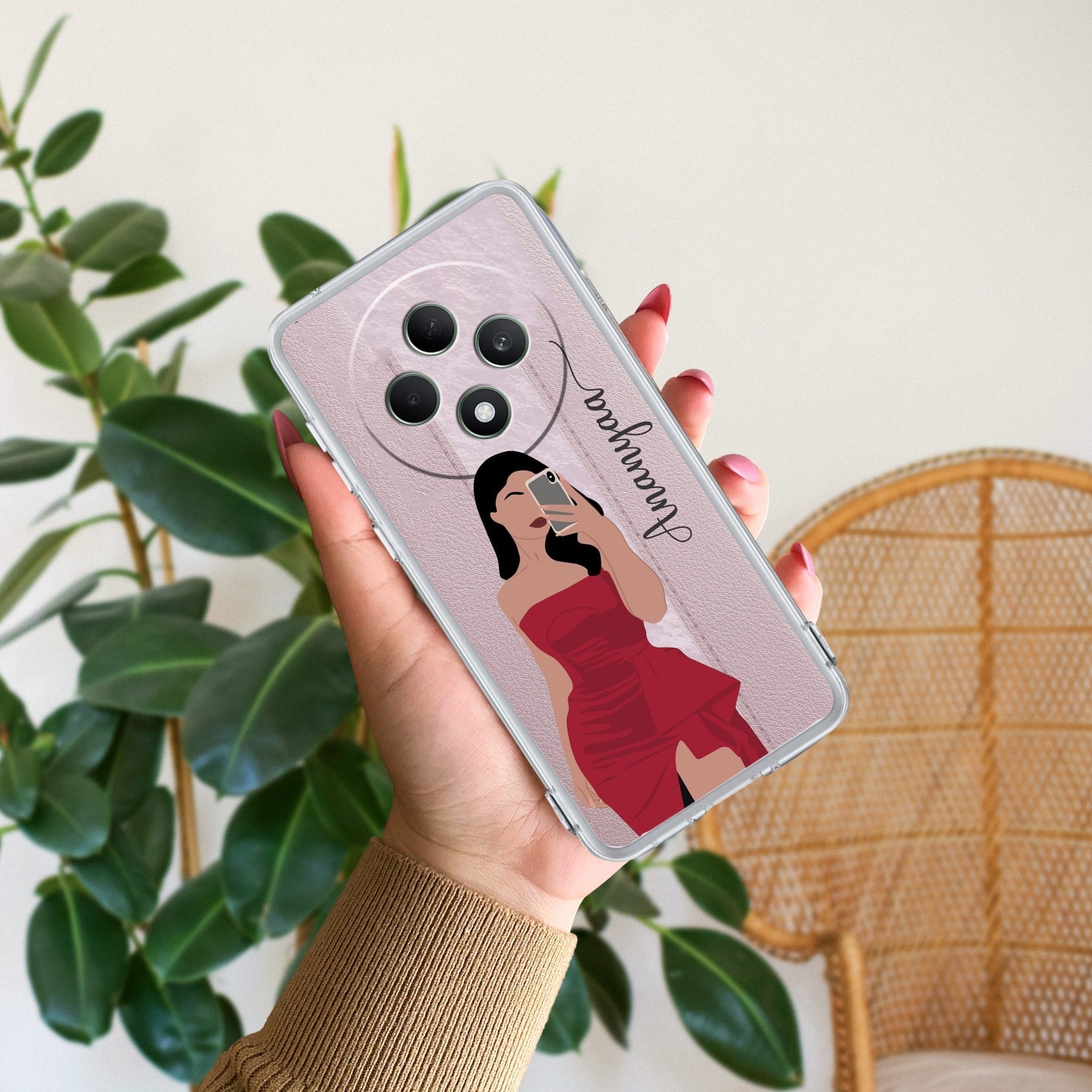 Scarlet Selfie Customize Transparent Silicon Case For Oppo F27 Pro Plus 5G