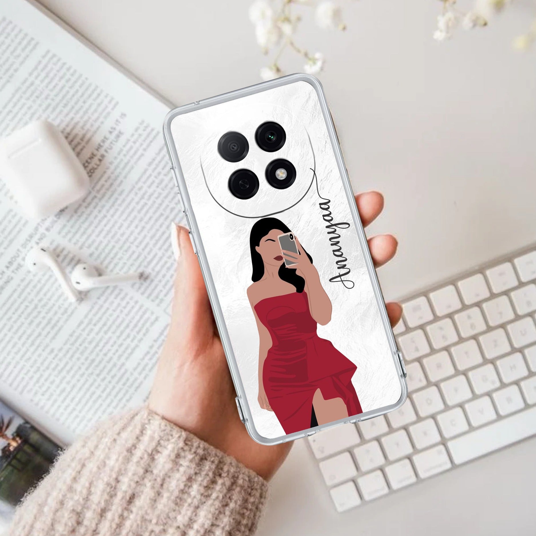 Scarlet Selfie Customize Anti Yellow Case For Oppo F29 Pro 5G