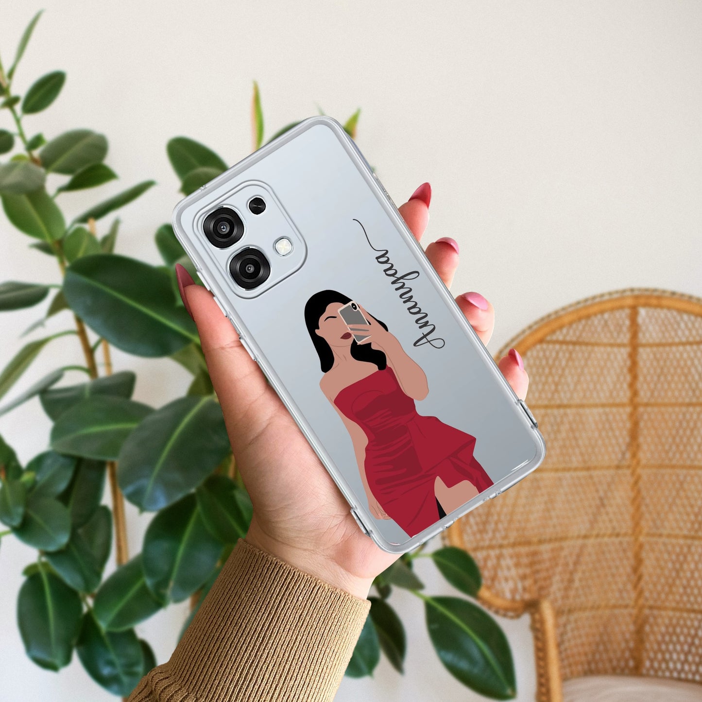 Scarlet Selfie Customize Transparent Silicon Case For Oppo