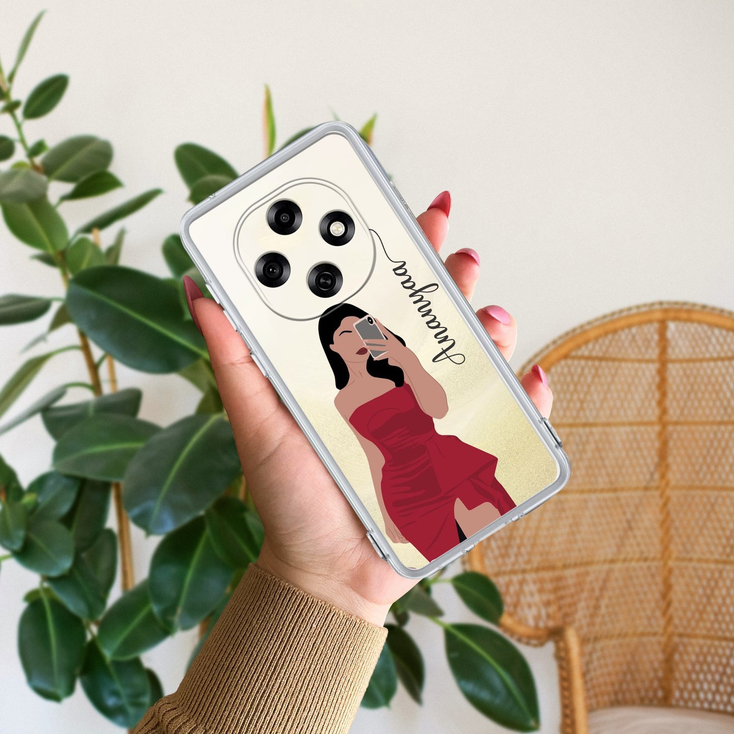 Scarlet Selfie Customize Transparent Silicon Case For Oppo