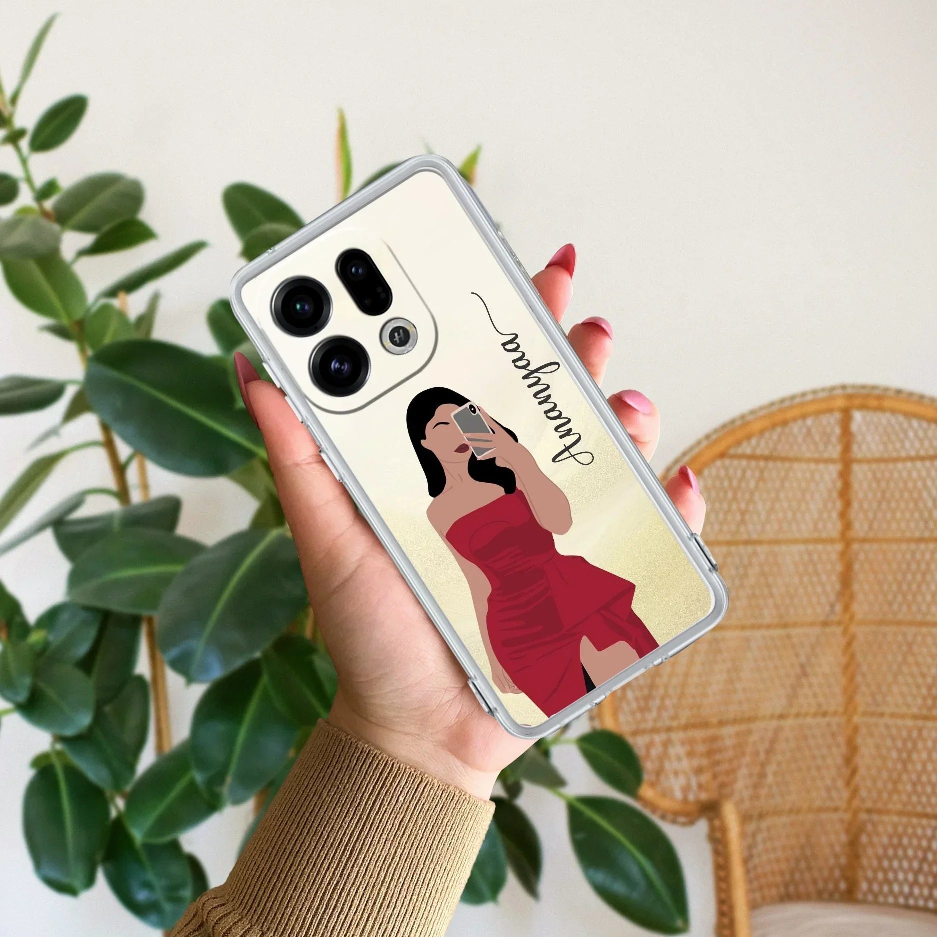 Scarlet Selfie Customize Anti Yellow Case For Oppo Find X9 5G