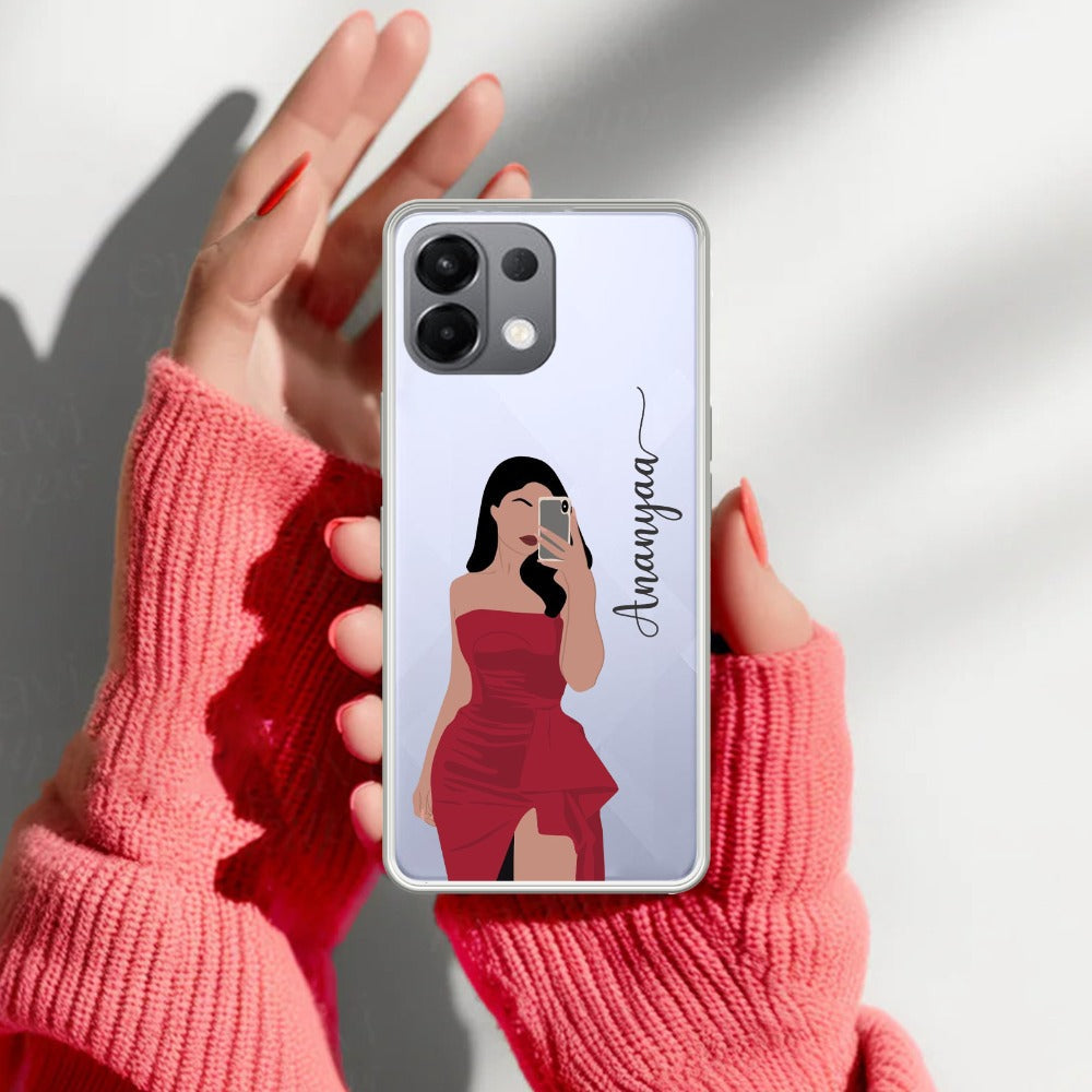 Scarlet Selfie Customize Transparent Silicon Case For Oppo