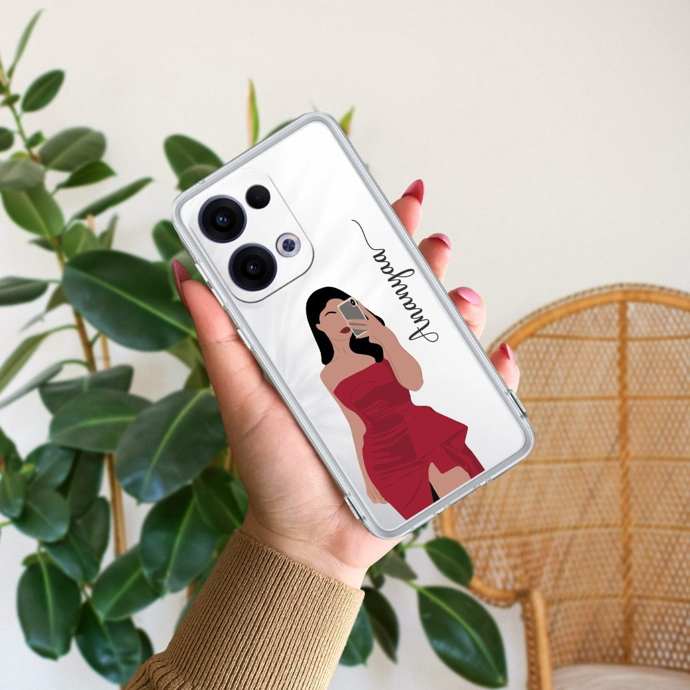 Scarlet Selfie Customize Transparent Silicon Case For Oppo