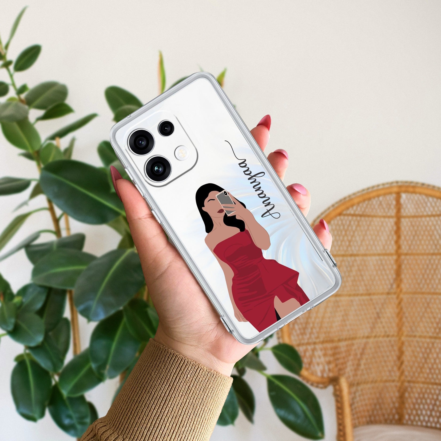 Scarlet Selfie Customize Anti Yellow Case For Oppo Reno 16C 5G
