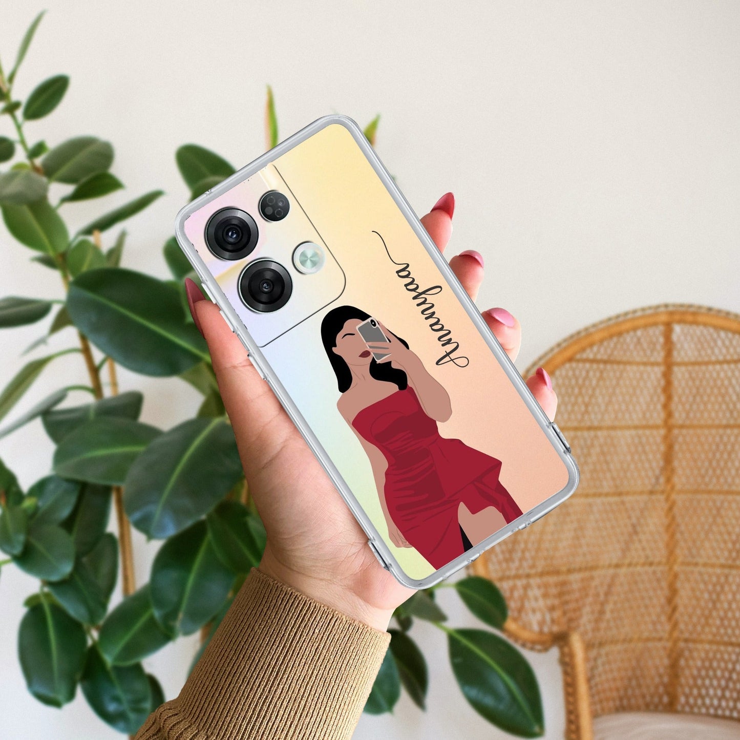 Scarlet Selfie Customize Transparent Silicon Case For Oppo